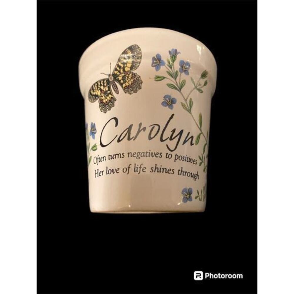 STONEWARE HISTORY & HERALDRY SCENTED CANDLE FLORAL BUTTERFLY LADYBUG CAROLYN